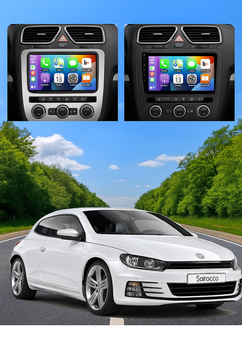 ADIVOX 9 inch T2 geschikt voor VW Scirocco 2008-2014 Android 15 CarPlay/Auto/Wifi/RDS/DSP/5G/DAB+