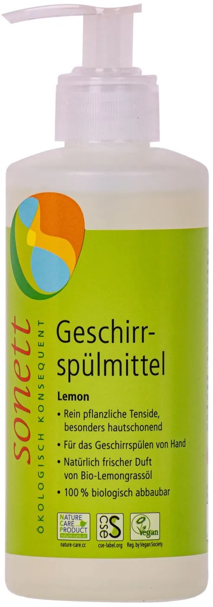 Afwasmiddel citroen 300ml, natuurlijk afwasmiddel, ecologisch afwasmiddel
