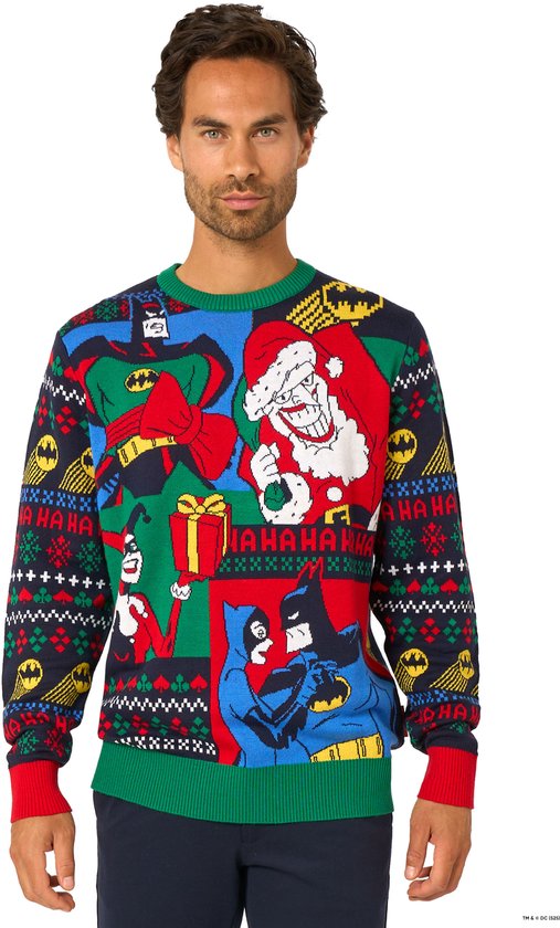 OppoSuits Batman Sweater - Foute Kersttrui - Wollen Trui - Maat XXL