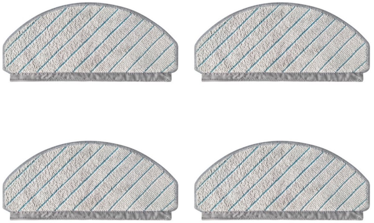 4 Stuks Wasbare Dweildoeken geschikt voor Ecovacs Deebot T10, T10 Plus mop doeken vervanging - Stofzuiger onderdeel - Dweildoeken