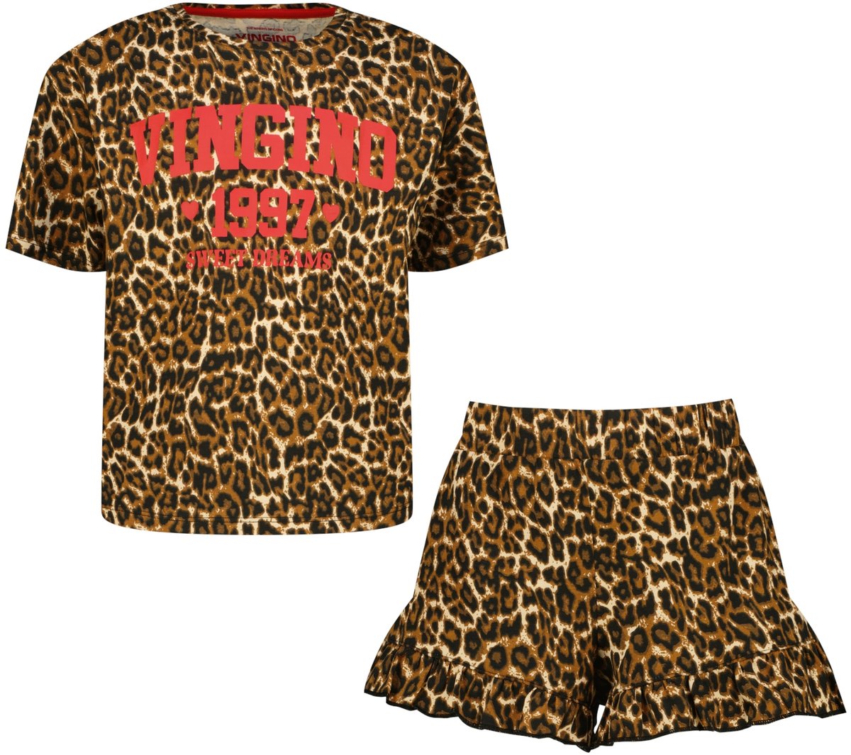 Vingino Waranda Meisjes Pyjamaset - Multicolor Brown