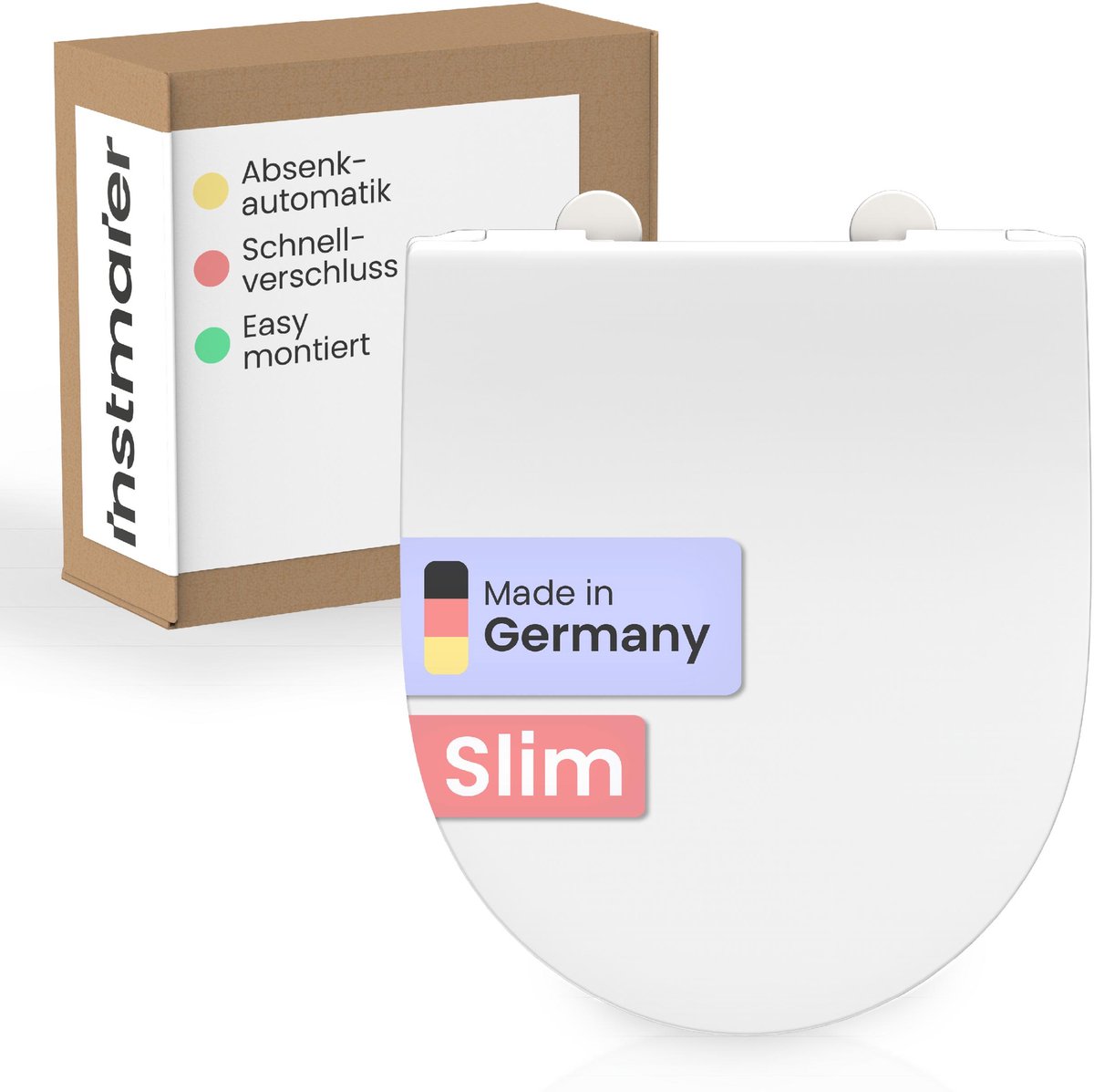 instmaier Alma - Slim toiletzitting - Made in Germany - duroplast - D-vorm - Wit