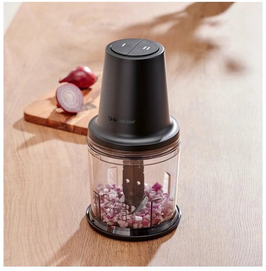 Genius Choptastic Pro elektrischer Universalzerkleinerer, Gemüseschneider Multi-Zerkleinerer, 2 Stücke, 300 ml Fassungsvermögen, USB Anschluss, Mini-Küchenmaschine, wiederaufladbar