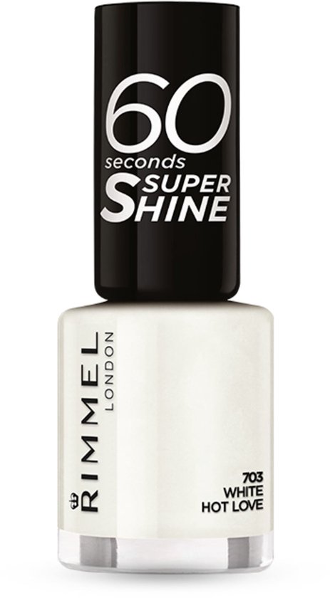 Rimmel London nagellak 703 White Hot Love, 60 seconds Super Shine.
