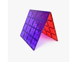 Magna Minds - Magnetisch Speelgoed - Uitbreidingsset - Basisplaten - Rood&Paars - 2 stuks - Magnetic Tiles - Constructie speelgoed - Magnetische tegels - Montessori speelgoed - Magnetic toys - Magnetische bouwstenen - Speelgoed Kinderen