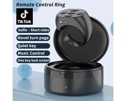 TikTok Smart Ring - Bediening met één tik - Bluetooth Controller voor iOS - Android - Wit