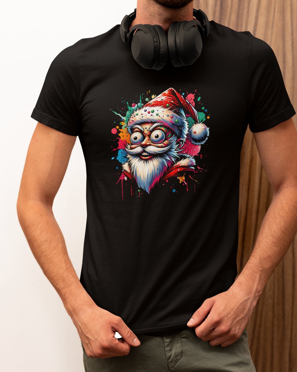 Psycho Santa - Kerst T-shirt Zwart - Grappig T-shirt - Maat S - Kerst Cadeau Mannen - Limited Edition