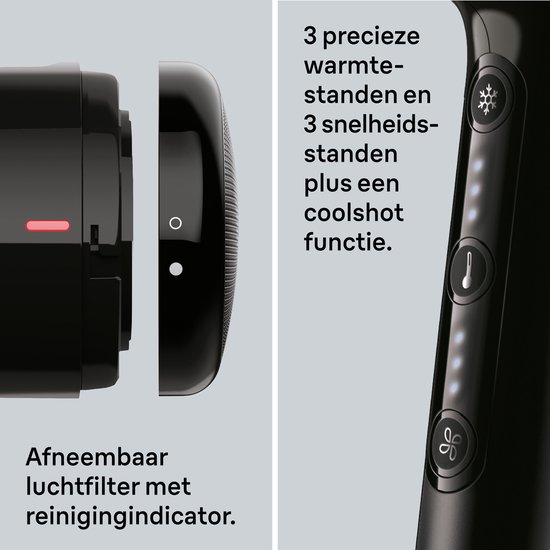 Sèche-cheveux Braun HD4.1 BRHD410E - Séchage - Super IONTEC anti-frisottis - 3 températures + Shot Cool - Livré avec souffleur