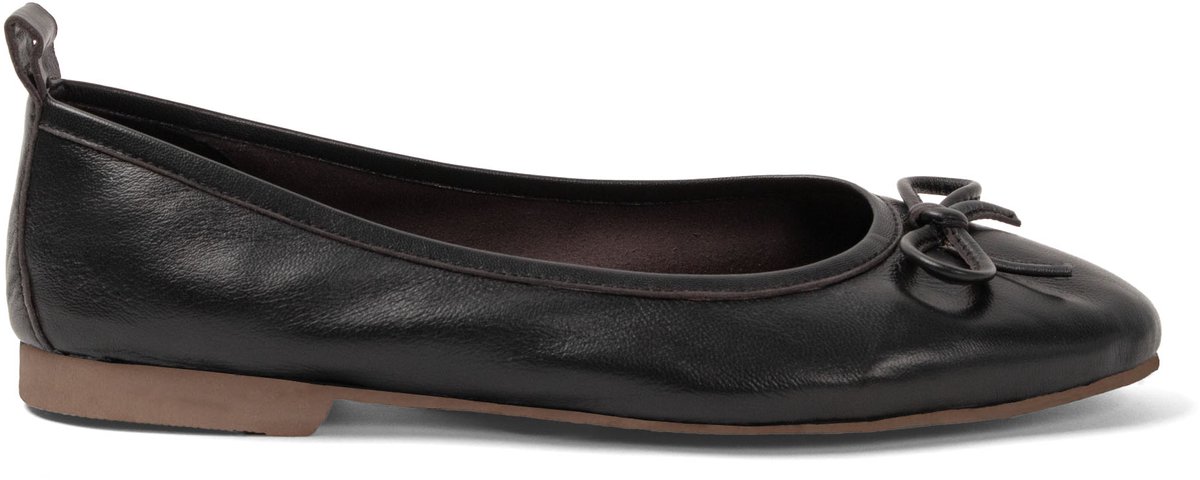 Lazamani - Josefina Dames Ballerinas Leer Black - Maat 38