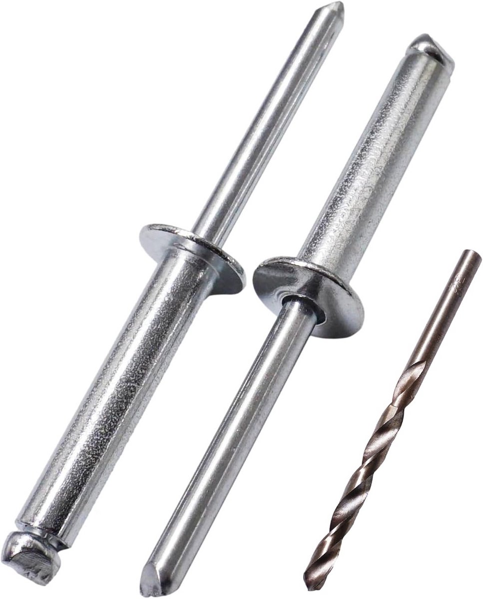 40x Blindklinknagels 6x25mm Verzinkt Staal - Popnagels met Domekop en Zeskantboor