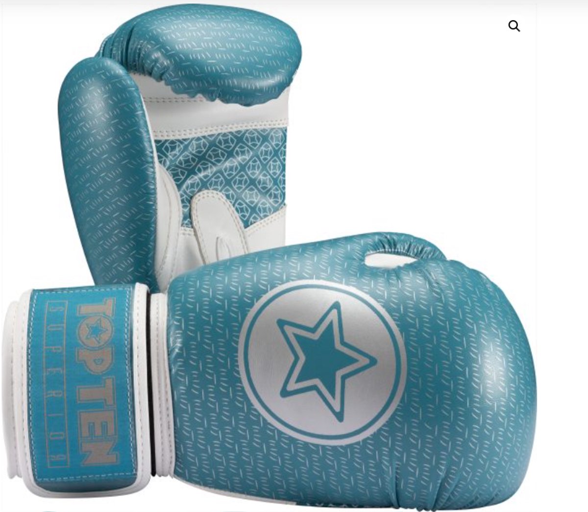 bokshandschoen blauw wit TOP TEN 10OZ