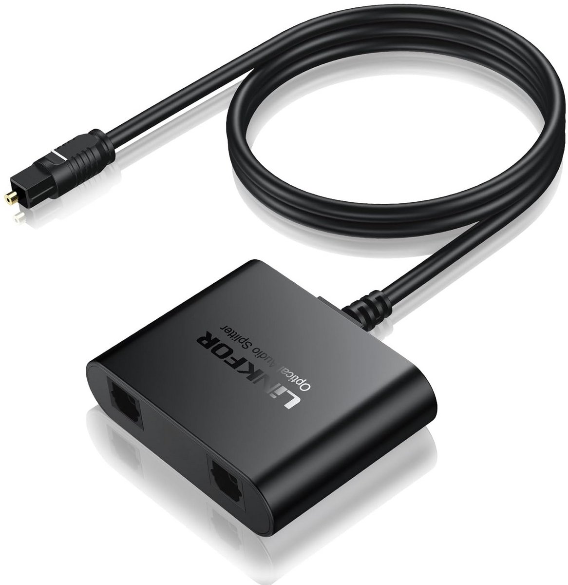 Audio-splitter 1 naar 2 - Digitale TosLink Glasvezel Splitter met 3,3 voet Kabel