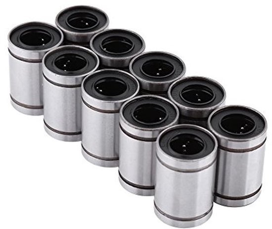 8 Stuks LM10UU Lineaire Lagers – 10mm Kogellagerbus Voor 3D-printer En CNC-projecten