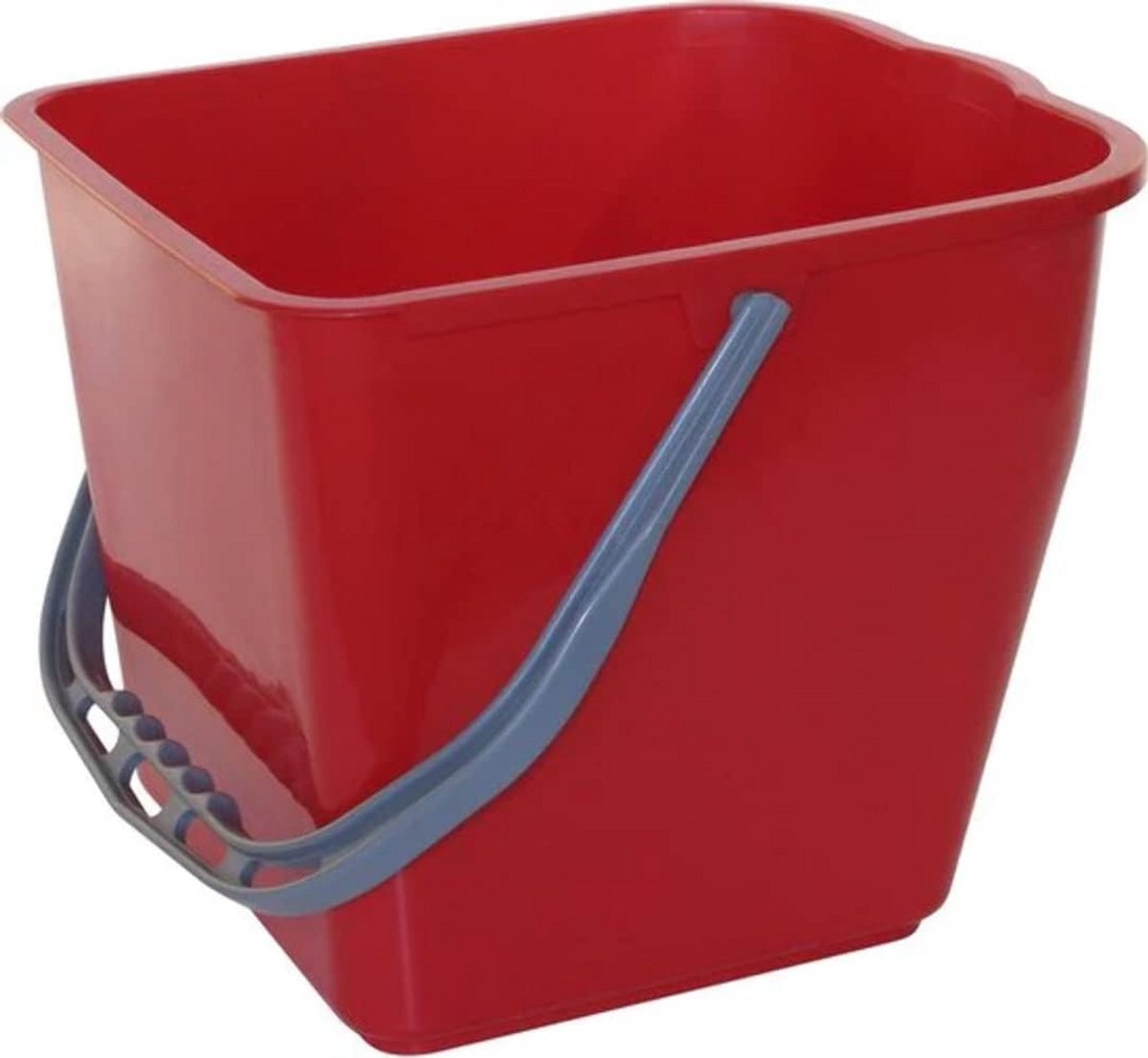 Schoonmaak Emmer Vierkant 10 Liter Rood Plastic