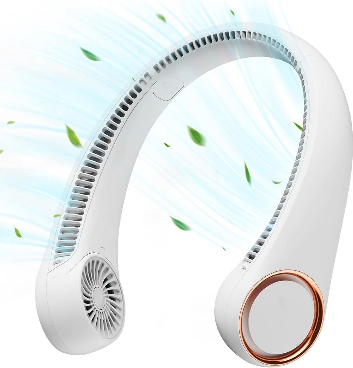 Draagbare Nekventilator Oplaadbaar Handsfree Zonder Bladen USB