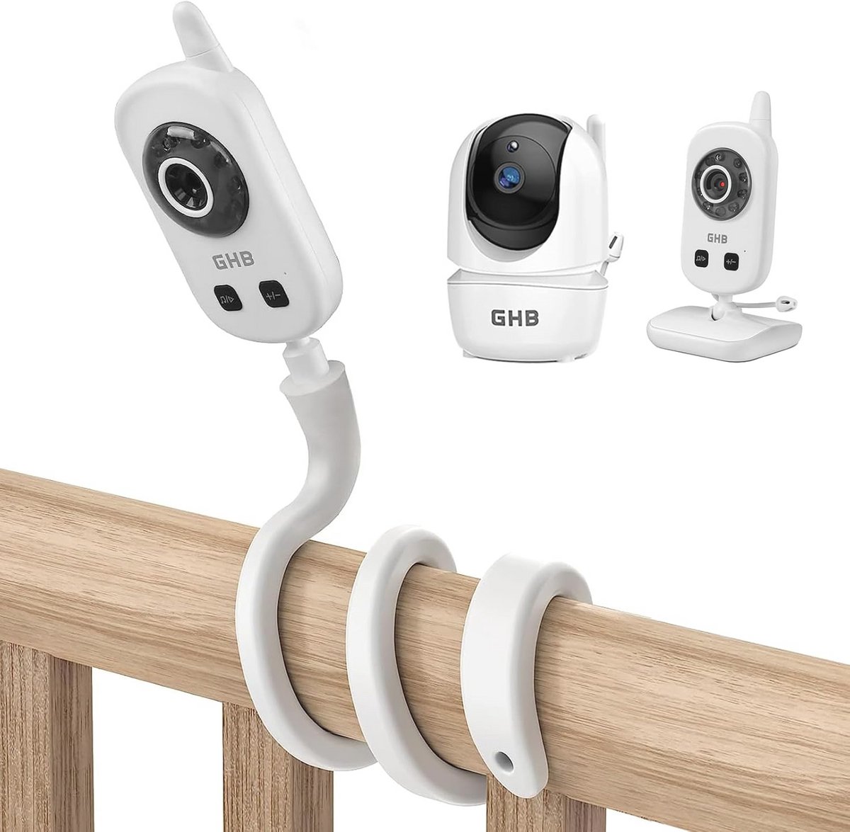 Flexibele houder voor babyfoon en camera - Compatibel met 2,4 GHz modellen - Babymonitor houder 5 inch HD
