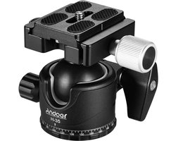 Andoer Panorama Statief Balhoofd Aluminium Balhoofd Mount Adapter U-Groef Lage Zwaartekracht Centrum Ontwerp met Draagtas Max. 15kg / 33lbs laadvermogen