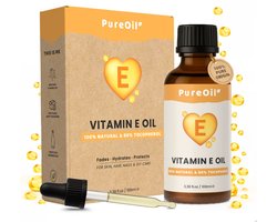 PureOil – Vitamine E Olie – 100ml – Tocoferol 80% – Natuurlijk & Vegan - Voor Haar | Huid | Gezicht - Incl. Ebook