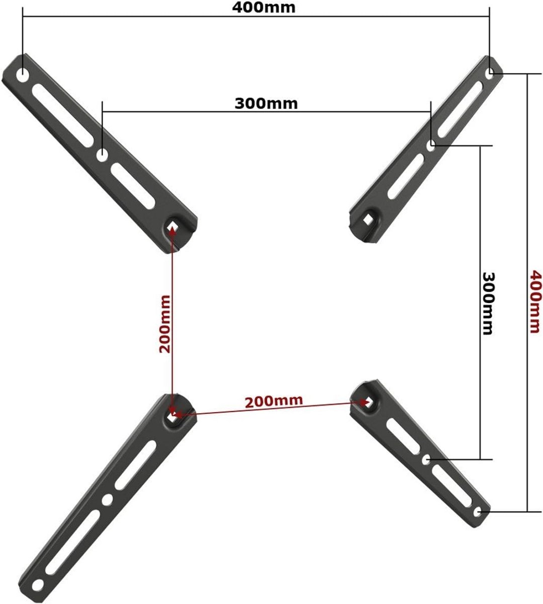 Universele tv-muurbeugel voor 32-55 inch - VESA-adapter voor 200x200 tot 400x400