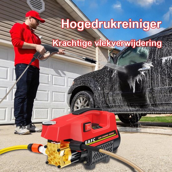 EAFC Hogedrukreiniger - 7 L/min / 200Bar - Voor Auto, Tuin, Terras en Meer - Terrasreiniger - Hogedrukspuit van Merkloos	 — afbeelding 2