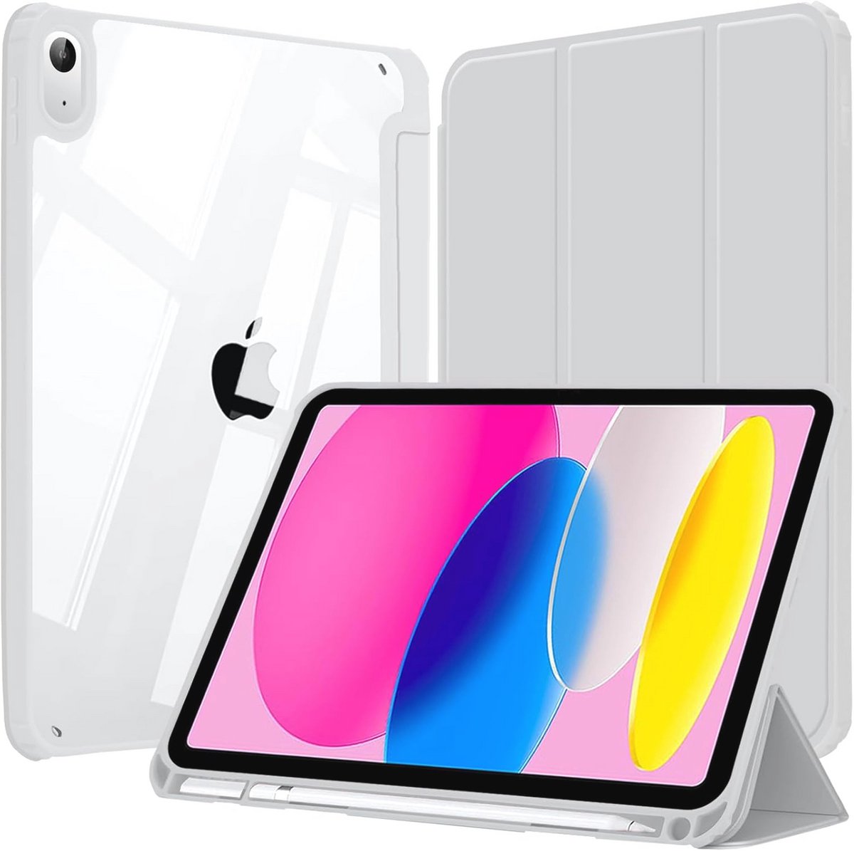Transparante Schokbestendige iPad Case 11de/10de Generatie met Pencil & Adapter Houder