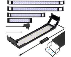 LED Aquariumlamp Blauw/Wit 16W met RVS Houder