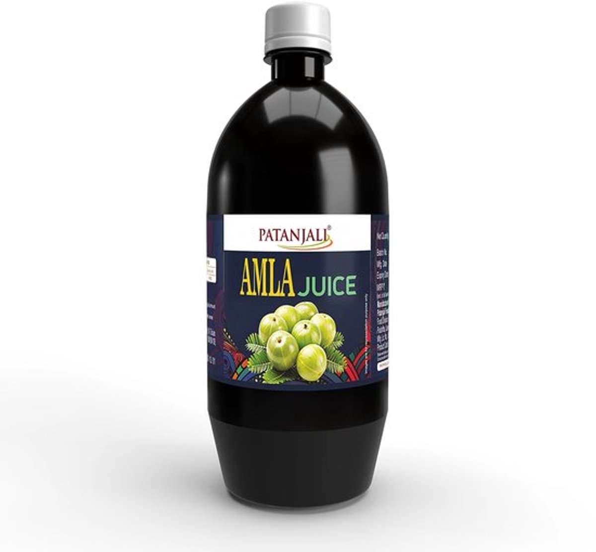 Patanjali Amla Sap (Indiase Kruisbes) - 100% Puur & Natuurlijk - 2 X 1 Liter Fles - Rijk aan Vitamine C & Antioxidanten - 1 Stuk met Kajal Sticker