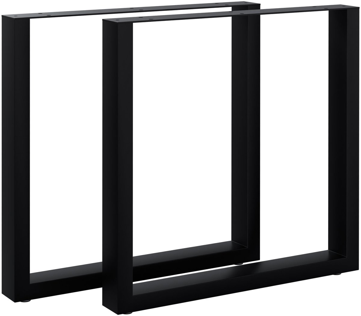 CLP Tafelpoten - metaal - zwart - Ilkan - meubelpoten voor DIY eettafel - gepoedercoat en belastbaar tot 400 kg - zwart