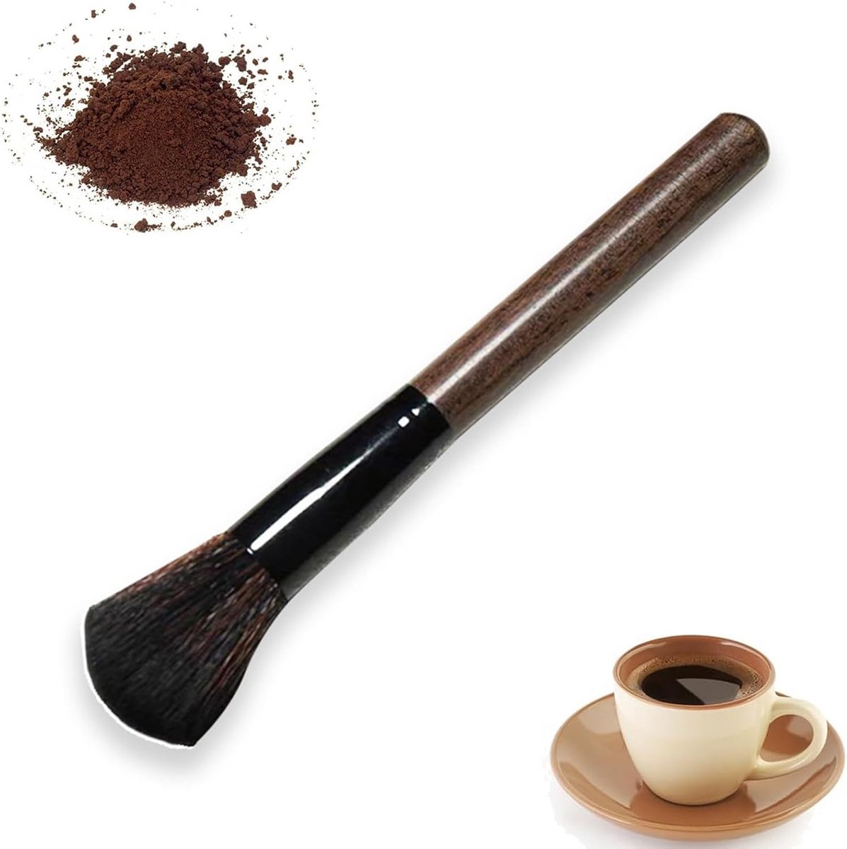 Premium Koffiekwast voor Koffiezetapparaten en Molens - Veganistische Reinigingsborstel