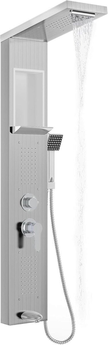 Douchepaneelsysteem met 5 functies - massagedouche, regendouche & handdouche