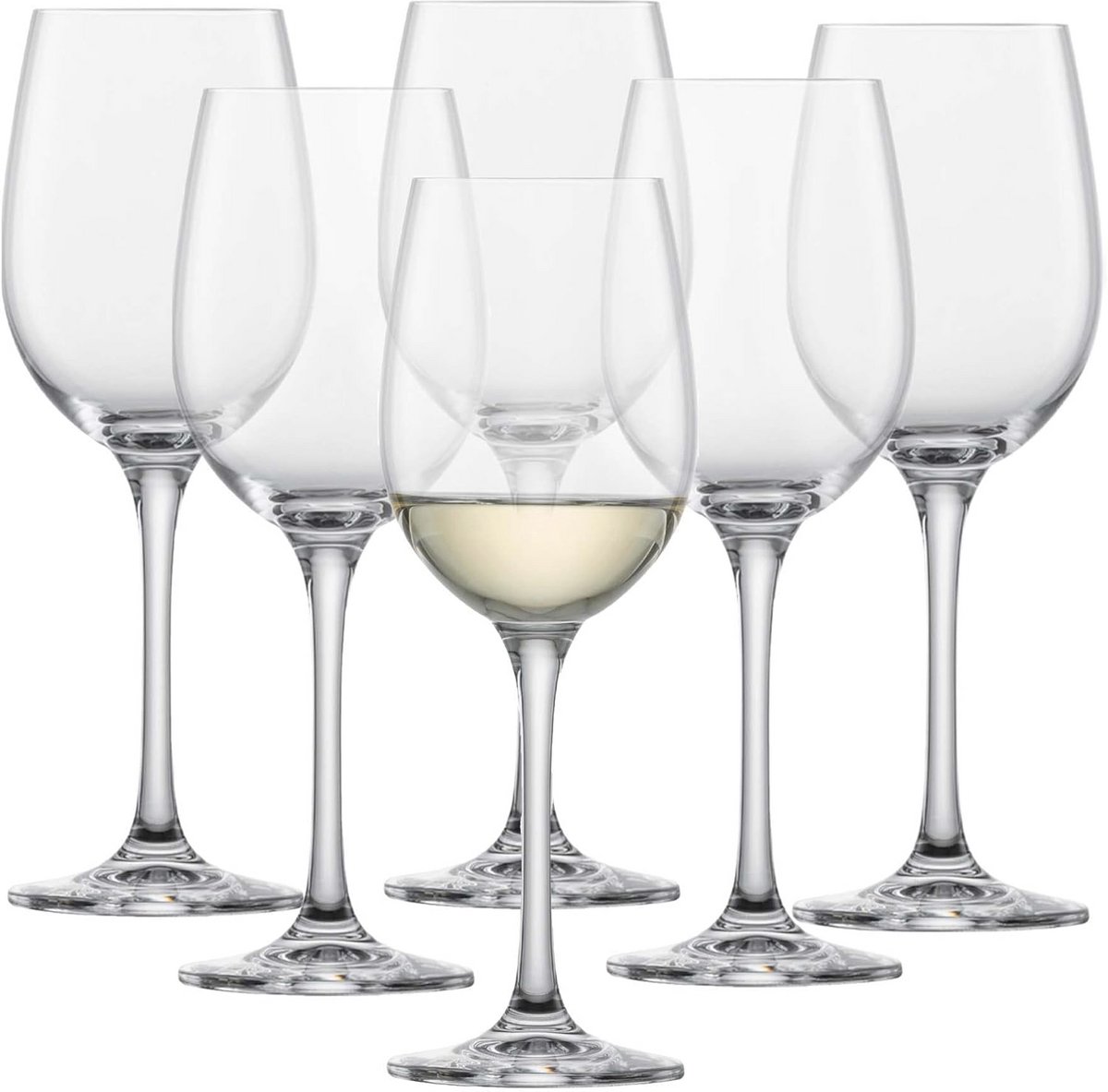 Set van 6 klassieke witte wijnglazen voor wit wijn - vaatwasmachinebestendig Tritan-kristalglas