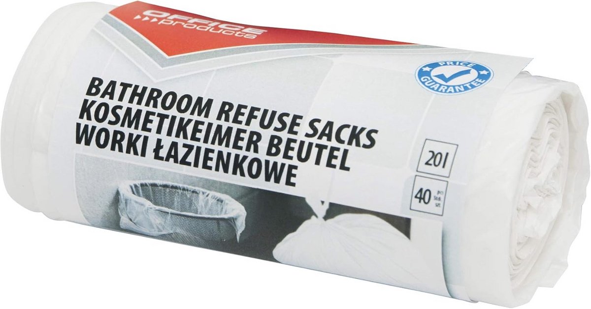 Garbage Bags 20 Liters - 40 Pieces/Rolls for Household Waste