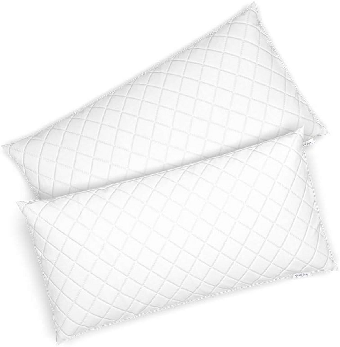 Set van 2 Hoofdkussens 40x80 cm Wit | Hypoallergeen & Wasbaar