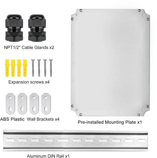 Elektrische koffer voor buiten, IP65, 2 modules, ABS oppervlak van