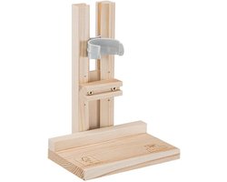 Houten Water Dispenser Houder voor Hamsters en Muizen | Geschikt voor 75cc en 150cc Waterflessen