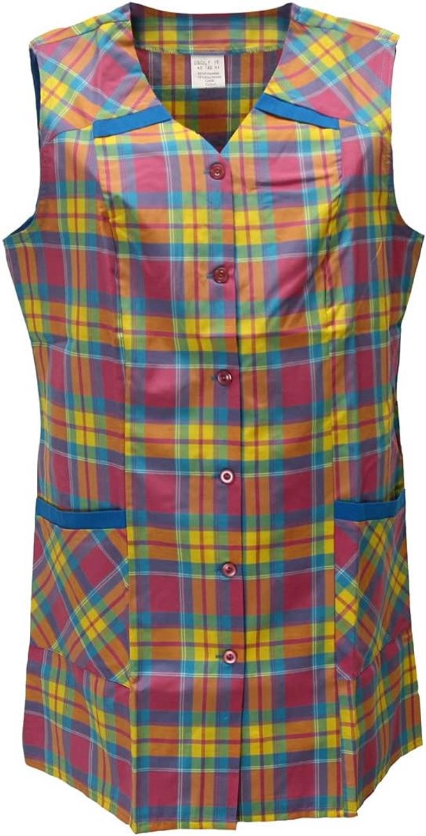 Dames Kasak Korte Werkjurk 7/8 - Polyester Katoen - Zonder Mouwen - Professionele Schort