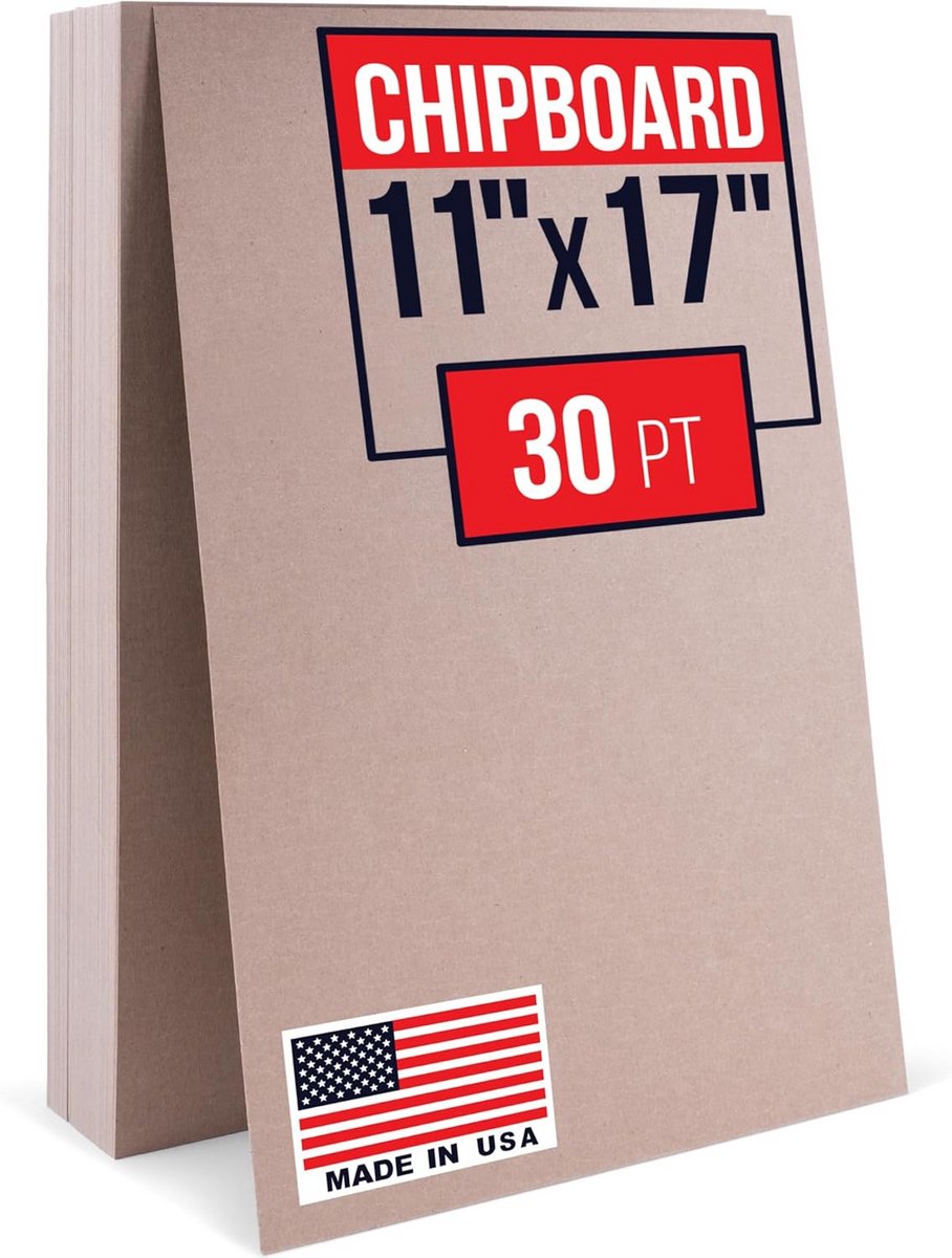30 Dikte Bruin Kraftpapier Spaanplaat Vellen (30 Stuks) - 11x17 Inch Dik Karton voor Lijsten en Knutselen
