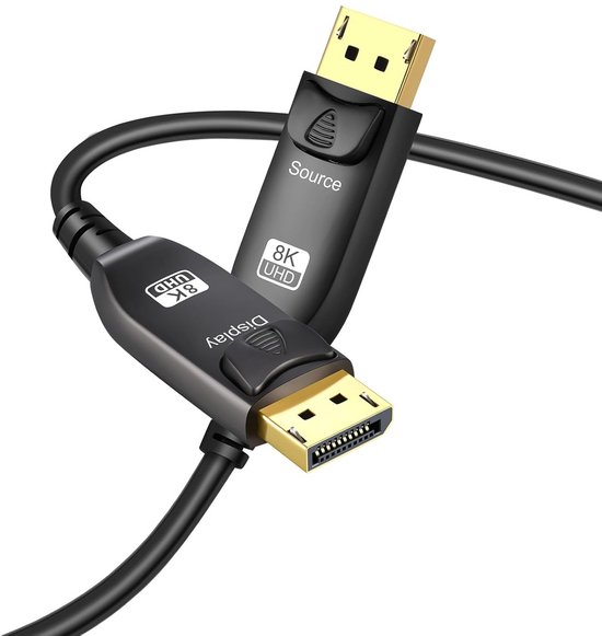 8K Glasfaser-Displayport 1.4-Kabel, 9 m, unterstützt 8K @ 60Hz, 4K