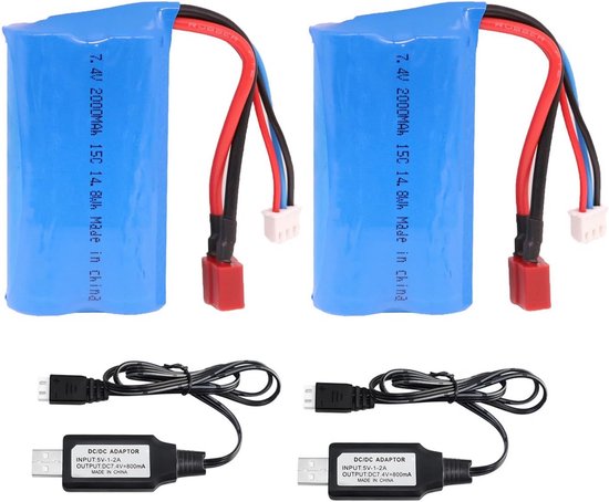 PAPIER TOILETTE-Batterie Li-ion 7,4 V 2000 mAh 2S avec prise SM 2P