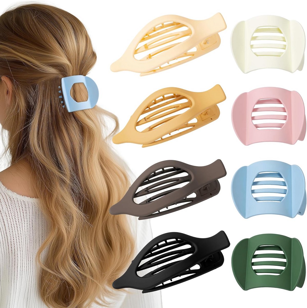 8 Stuks Dunne Haarspeldjes Zonder Klem - Antislip Haarsieraden voor Dames en Meisjes