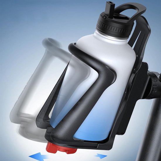 Bidonhouder voor fiets of motorfiets - Geschikt voor bidons met een diameter van 50-75 mm - Maximale inhoud van 500 ml - Geschikt voor mountainbikes, e-bikes en kinderwagens - Kan op het frame of stuur worden gemonteerd — afbeelding 2