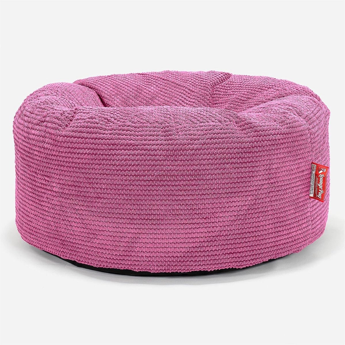 Ronde Poef & Voetenbank 65cm - Zacht Pompom Roze - Extra Zitplaats Ottoman