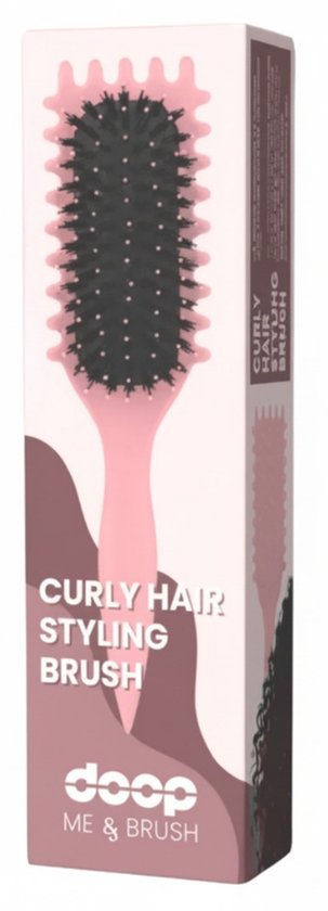 doop - Me & Brush Curly Hair Styling Brush Roze - Haarborstel - Krullen borstel - Ideaal Voor Meer Volume