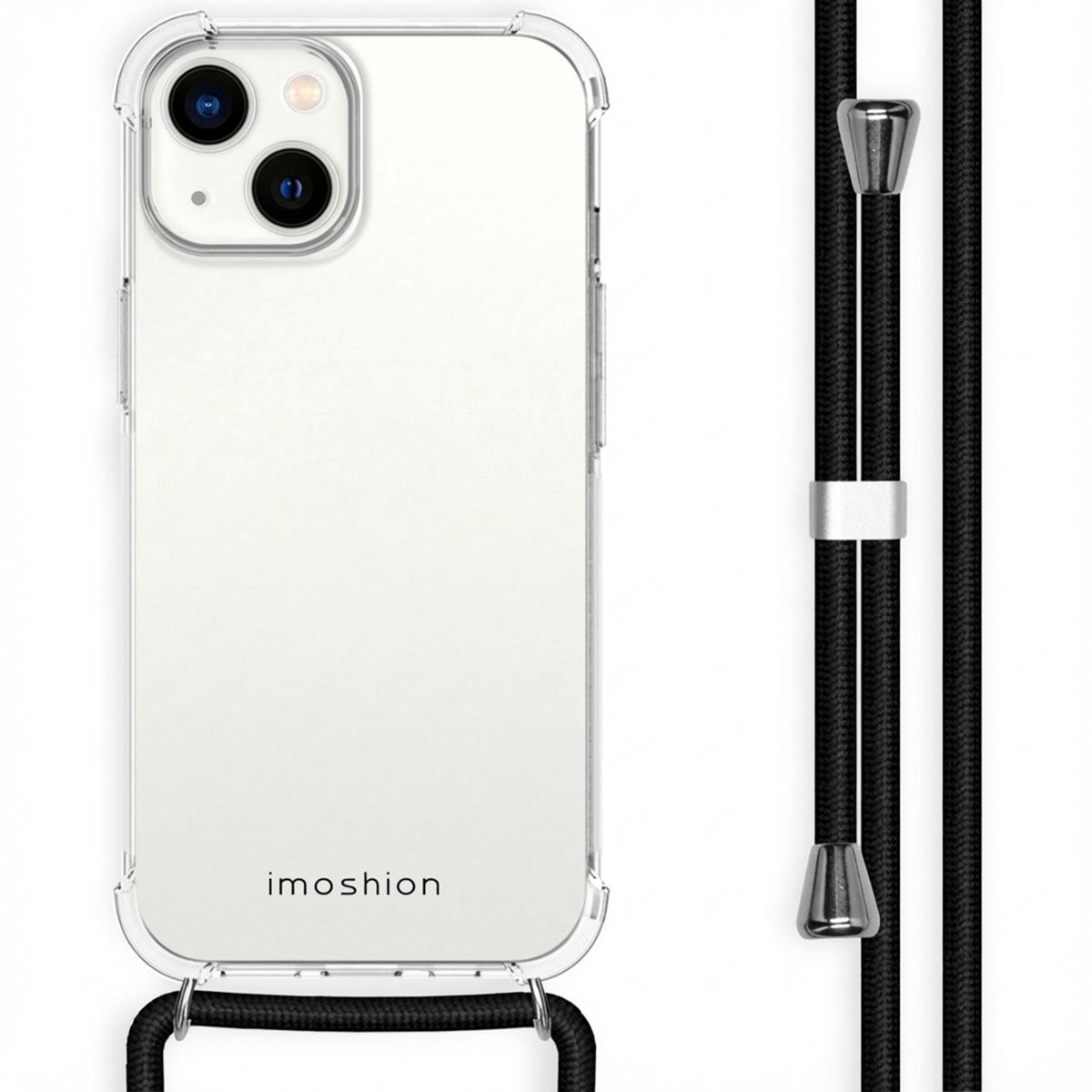 imoshion Hoesje - Geschikt voor Apple iPhone 14 - Backcover met koord - Zwart