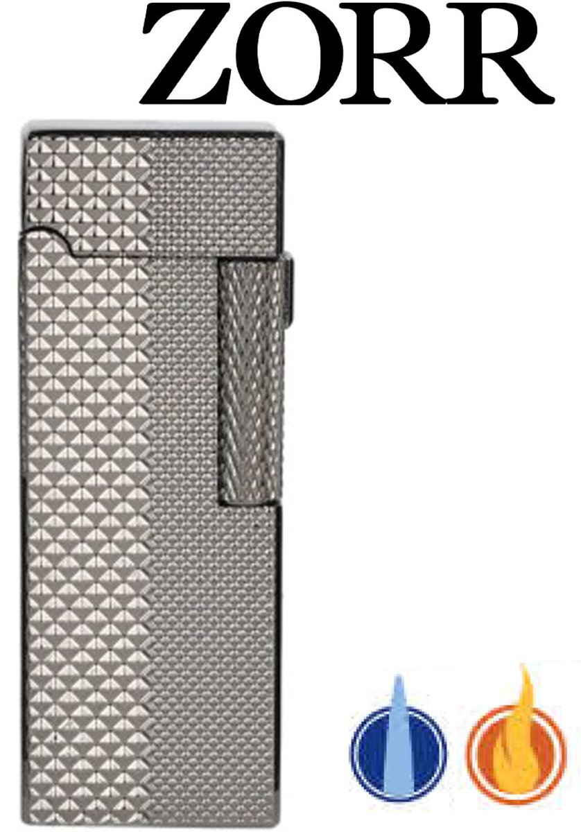 Vuursteen aansteker Zorr Panther gunmetal met twee vlammen