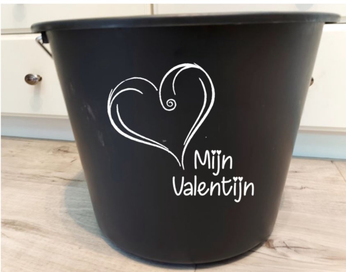 Bedrukte emmer voor valentijn, Emmer met tekst, Valentijn, Bedrukte emmer, Cadeau, XLX®