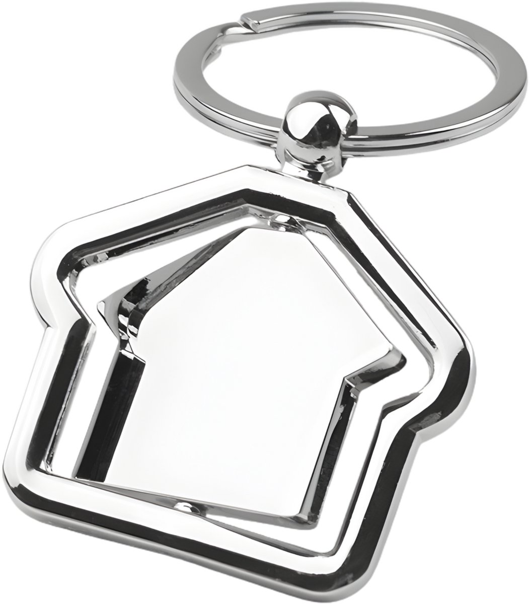 Ainy - Roteerbare Huis Sleutelhanger | Metalen Sleutelring | Housewarming Cadeau voor Nieuw Huis & Makelaar | Fidget toys spinner | Keychain Speelgoed Accessoire voor Sleutelbos, Rugzak of Auto