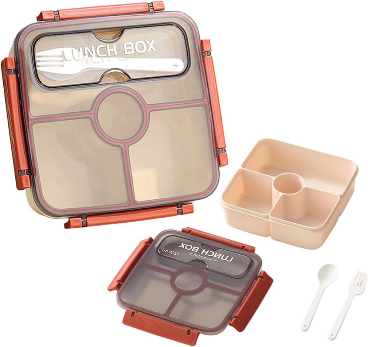 Lekkere Lunchtrommel Rood - Compact en Handig voor School of Werk