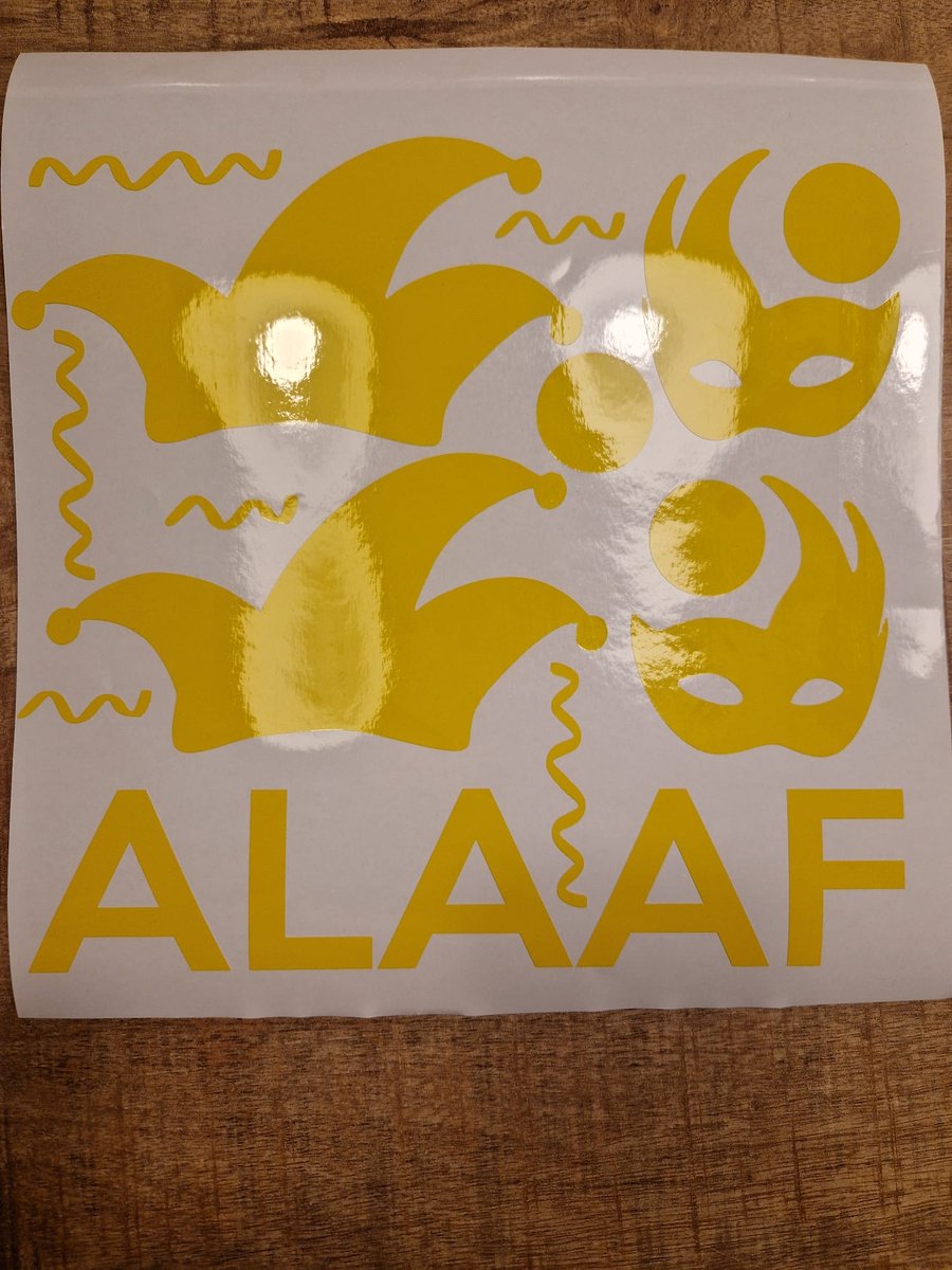Herbruikbare statische raamsticker carnaval ALAAF