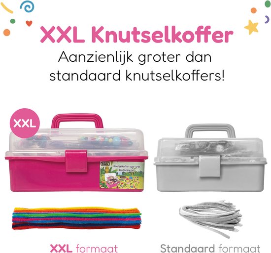 Knutselkoffer XXL BIEK20® Roze - Inclusief E-Book - Knutselpakket - Knutselen Meisjes - Creatief Speelgoed - Knutseldoos - Knutselset - Knutselen voor Kinderen